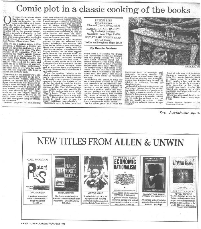 The Australian Comic Plot in a Classic Cooking of the Books Gail